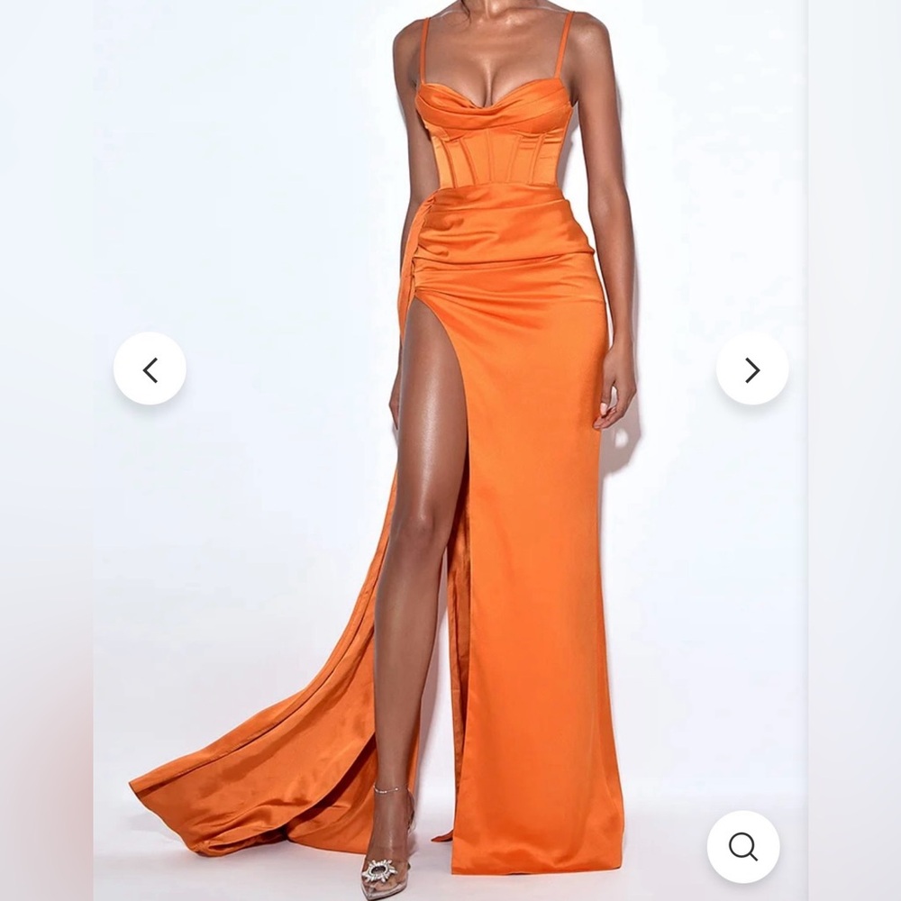 High Slit Irregular Neckline
